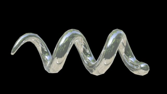 illustration of a silver thread moving in a circle