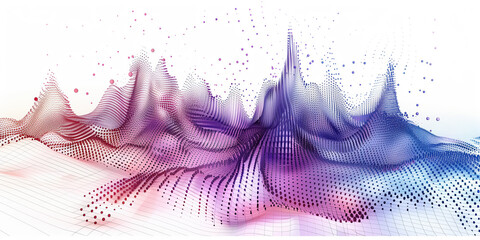 Scientific 3D Plot Showcasing High-Dimensional Data Points Reduction
