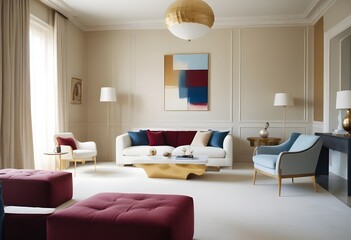 Fototapeta premium Photo interior modern design room 3d illustration