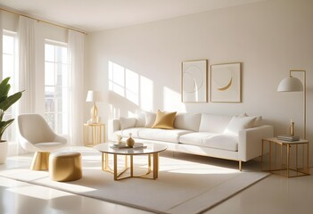 Photo interior modern design room 3d illustration