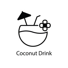 Coconut Drink vector icon