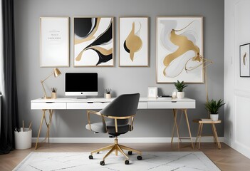 Photo interior modern design room 3d illustration