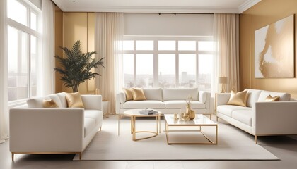 Fototapeta premium Photo interior modern design room 3d illustration