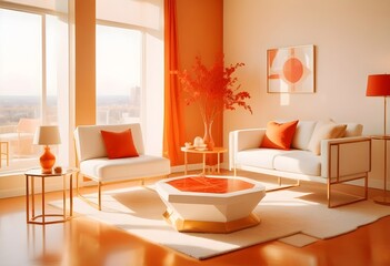 Photo interior modern design room 3d illustration