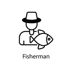 Fisherman vector icon