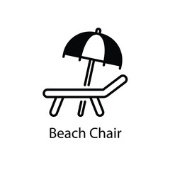 Beach Chair vector icon