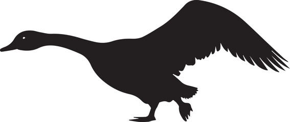 Obraz premium silhouette of a duck
