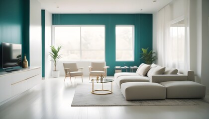 Photo interior modern design room 3d illustration