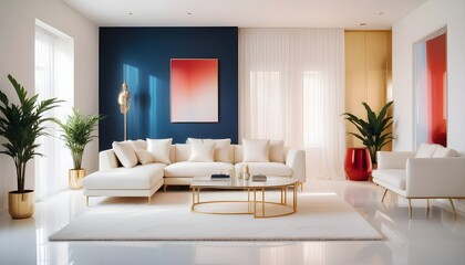 Photo interior modern design room 3d illustration