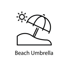 Beach Umbrella vector icon