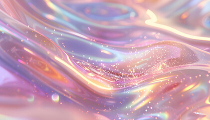 Abstract Iridescent Wave Patterns