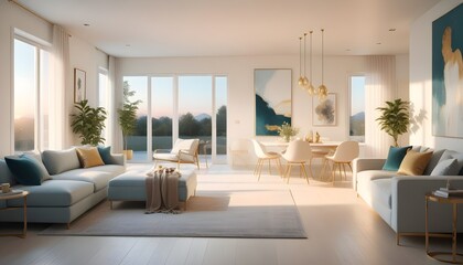 Photo interior modern design room 3d illustration