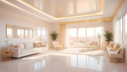 Photo interior modern design room 3d illustration