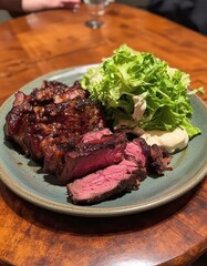 Fototapeta premium Steak and Salad Plate