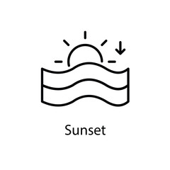 Sunset vector icon