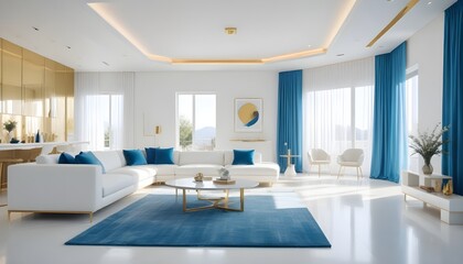 Fototapeta premium Photo interior modern design room 3d illustration