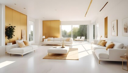 Fototapeta premium Photo interior modern design room 3d illustration