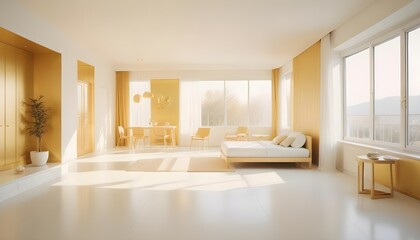 Photo interior modern design room 3d illustration