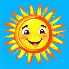 Sunny Smiling Cartoon Sun