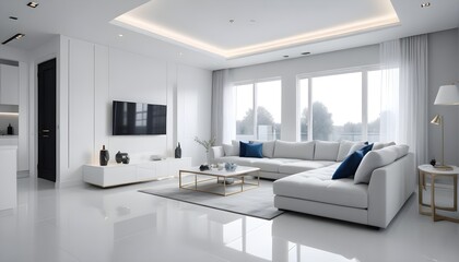 Photo interior modern design room 3d illustration