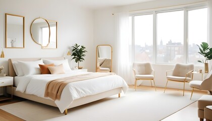 Photo interior modern design room 3d illustration