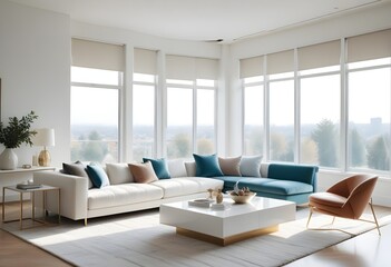 Fototapeta premium Photo interior modern design room 3d illustration