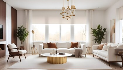 Fototapeta premium Photo interior modern design room 3d illustration