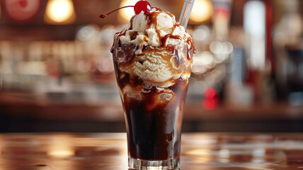 Fototapeta premium コーラフロート｜Coke float Generative AI
