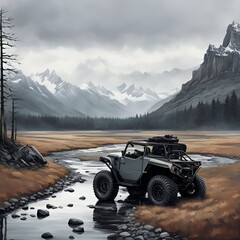 car in the mountains