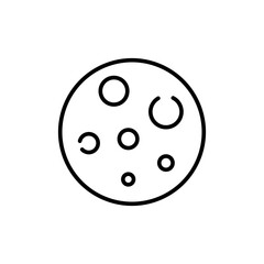 Moon outline icons, minimalist vector illustration ,simple transparent graphic element .Isolated on white background