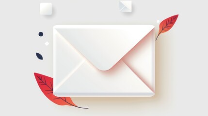 Business Correspondence and Digital Marketing and Messaging Apps Concept, Email notification Icon