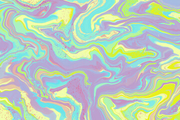 Trendy surreal wavy distorted background. Twisted and distorted retro surreal style texture illustration. Holographic abstract poster design with optical interference and liquid effect