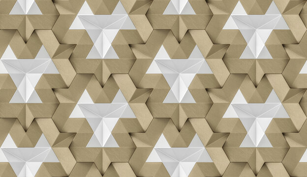 Seamless geometric pattern illustration in earthy tones