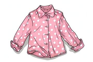 pink polka dot shirt