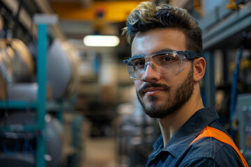Obraz premium Local service workers cleaning reusing trash garbage saving planet from pollution recycling plant fabric Generative AI