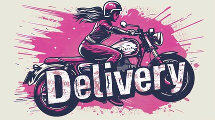 delivery concept with text