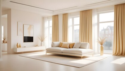 Fototapeta premium Photo interior modern design room 3d illustration