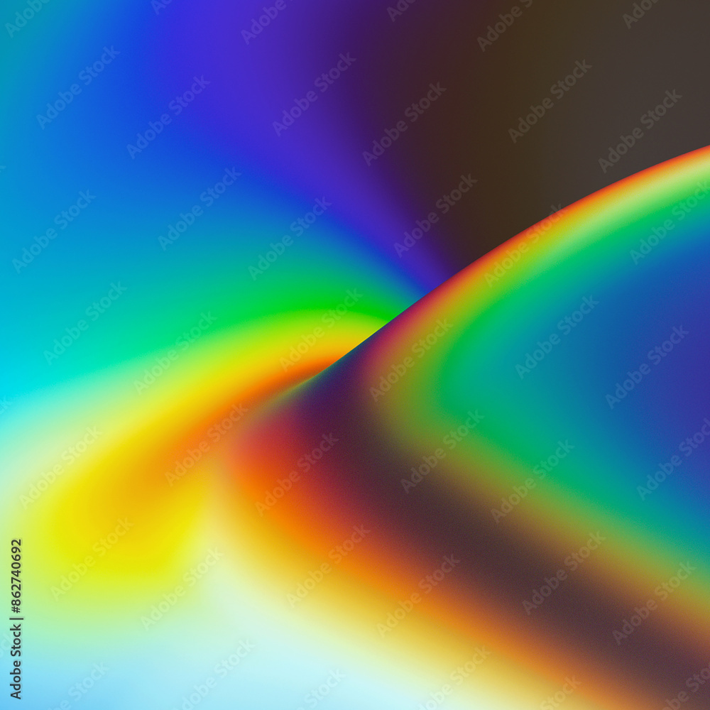 Poster abstract gradient with vibrant rainbow hues blending smoothly, creating a fluid, dreamlike effect. p