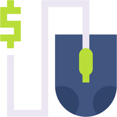 Vector Icon mouse, online shopping, dollar, purchase, shopping store