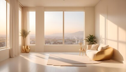 Photo interior modern design room 3d illustration