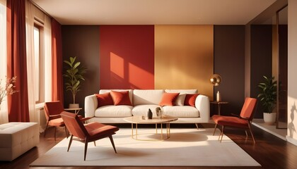 Photo interior modern design room 3d illustration