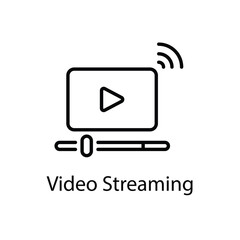 Fototapeta premium Video Streaming vector icon