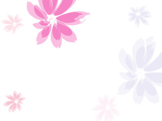 Falling cherry blooming flower parts vector..