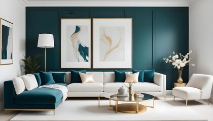 Photo interior modern design room 3d illustration