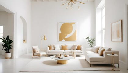 Photo interior modern design room 3d illustration