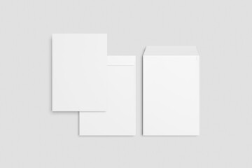 Fototapeta premium Blank C4 Envelopes Mockup