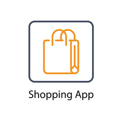 Shopping App vector icon