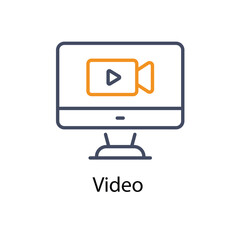 Fototapeta premium Video vector icon 