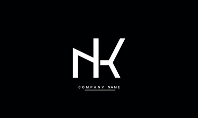 Obraz premium NK, KN, N, K Abstract Letters Logo Monogram