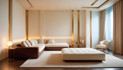 Fototapeta premium Photo interior modern design room 3d illustration